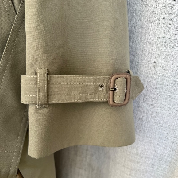 London Fog Vintage Double Breasted Trench Coat Size 40 S/C Zip Out Red Lining - Picture 4 of 11